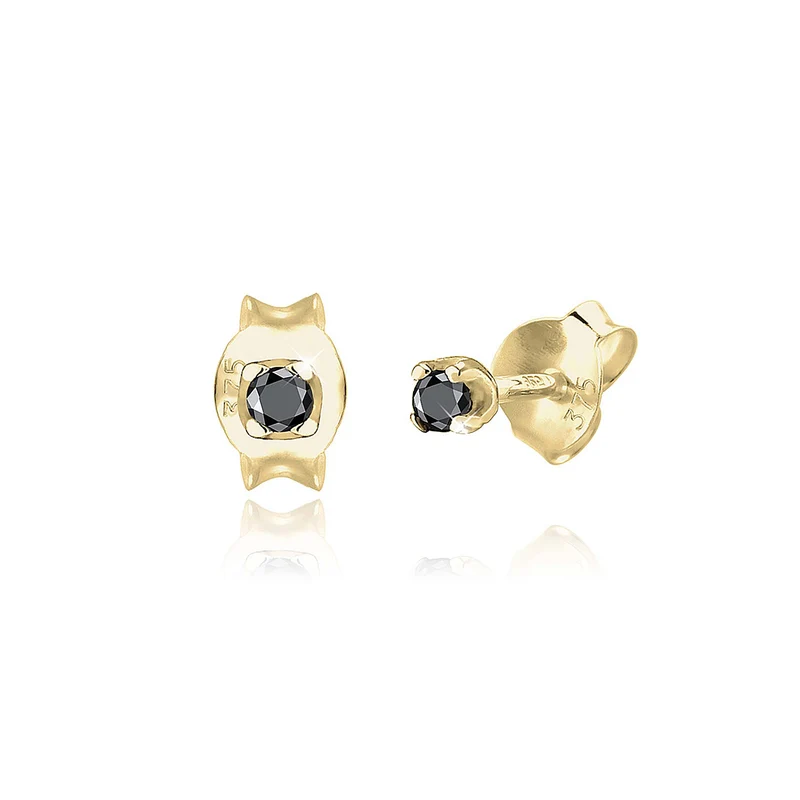 Weiß & Schwarz Diamant Ohrstecker Schmuck Set