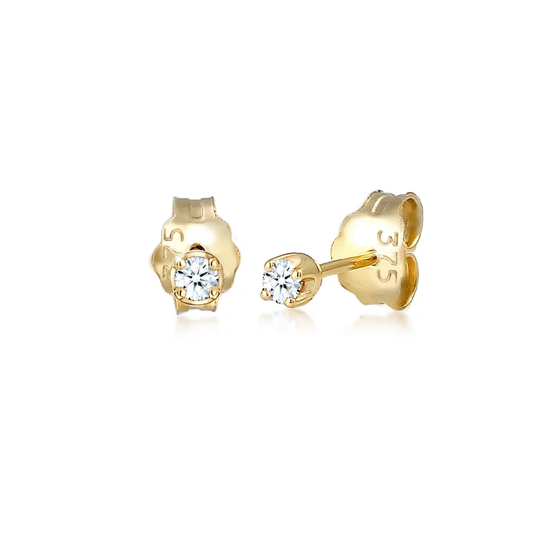 Weiß & Schwarz Diamant Ohrstecker Schmuck Set