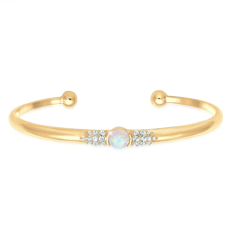 Armreif | Opal (Weiß)