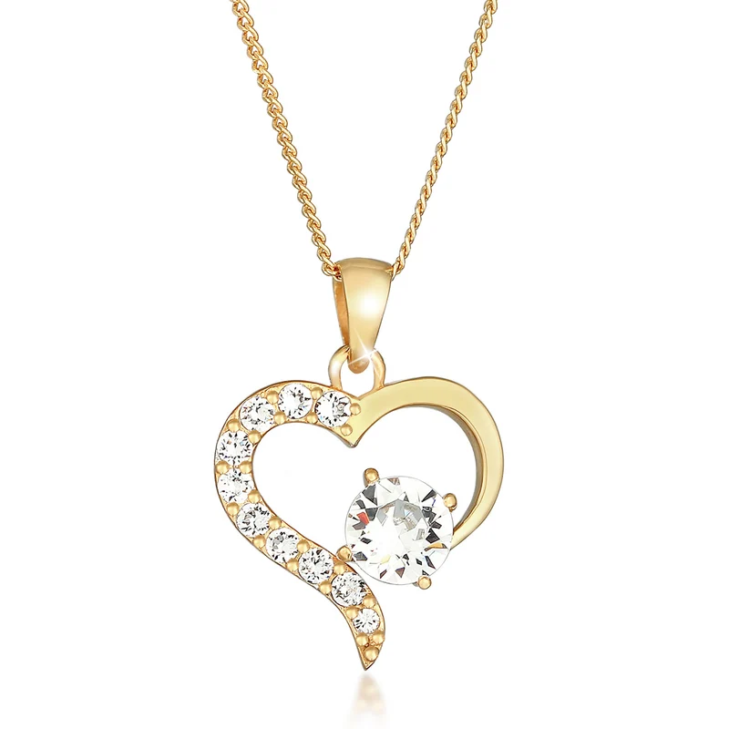 Open Heart Halskette & Armband Schmuck Set