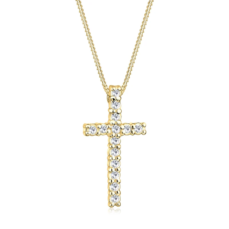 Pavé Kreuz Halskette & Armband Schmuck Set