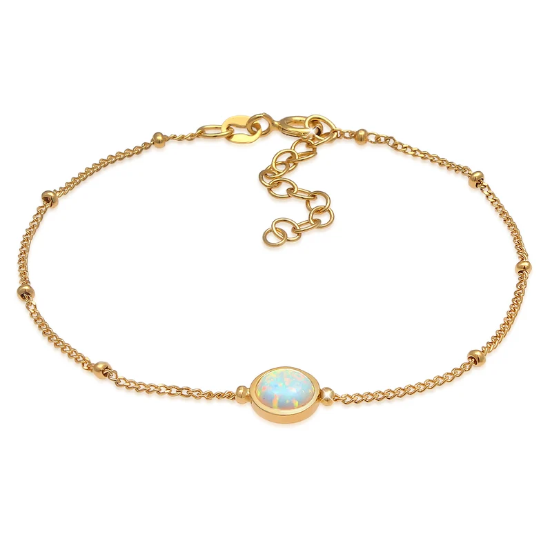 Opal Satellite Layered Halskette & Armband Schmuck Set