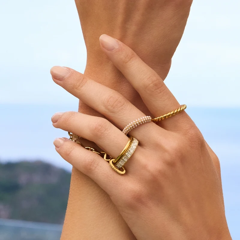 Precious Pearl Ring 18K Vergoldet