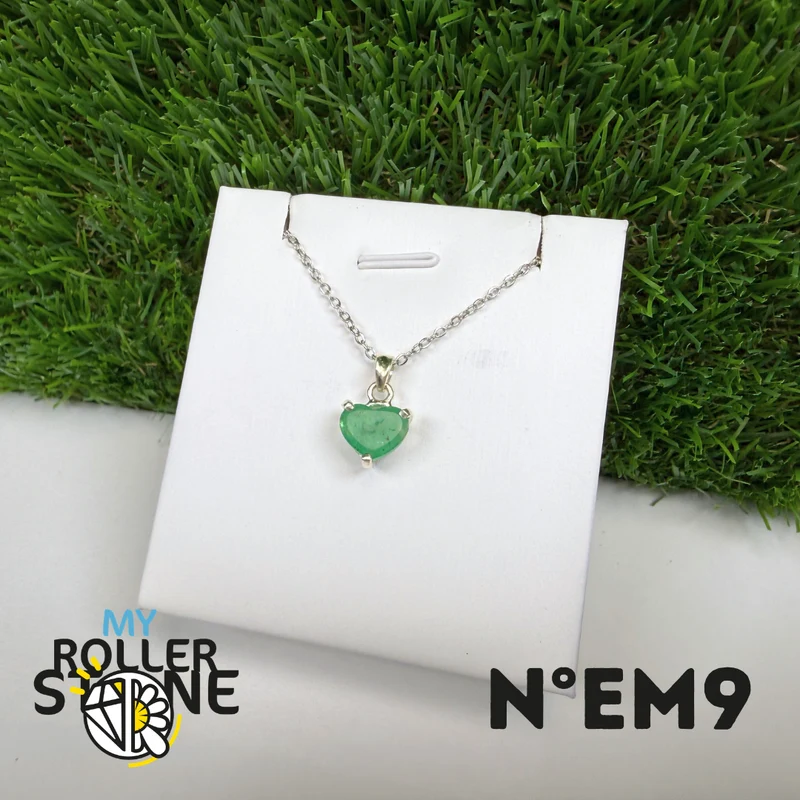 Brasilianischer Smaragdanhänger in 925er Sterlingsilber #EM9