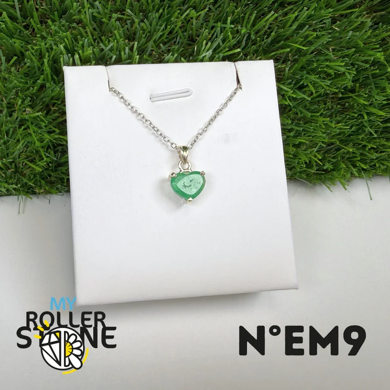 Brasilianischer Smaragdanhänger in 925er Sterlingsilber #EM9
