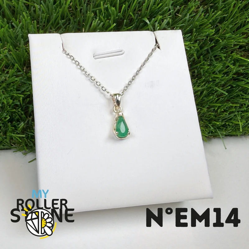 Brasilianischer Smaragdanhänger in 925er Sterlingsilber #EM14