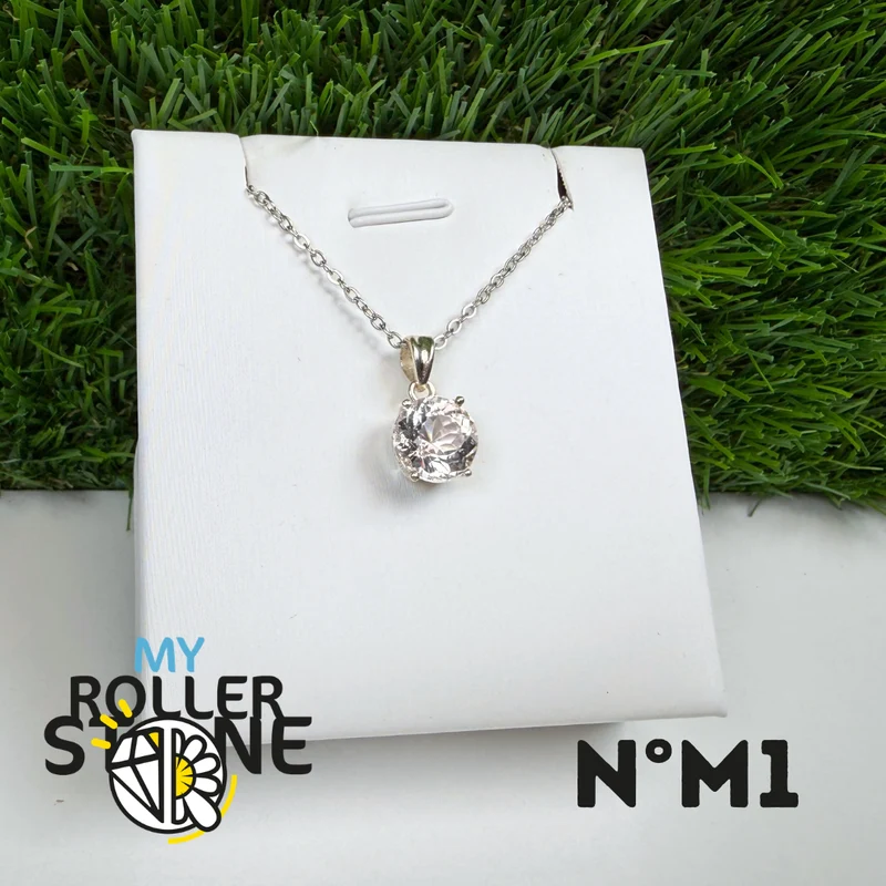 Morganit-Anhänger aus 925er Sterlingsilber #M1
