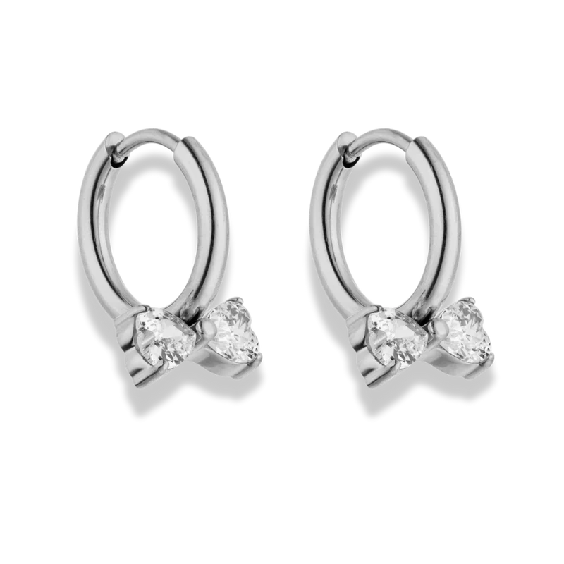 Cute Ribbon Huggie Ohrringe 14K Vergoldet
