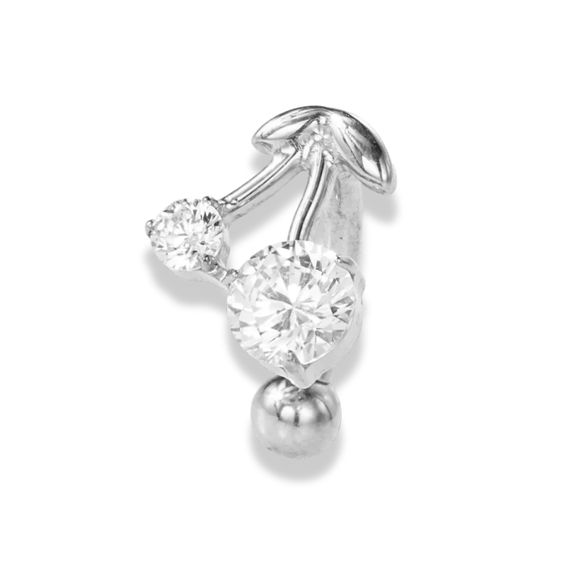 Crystal Cherry Rook Piercing