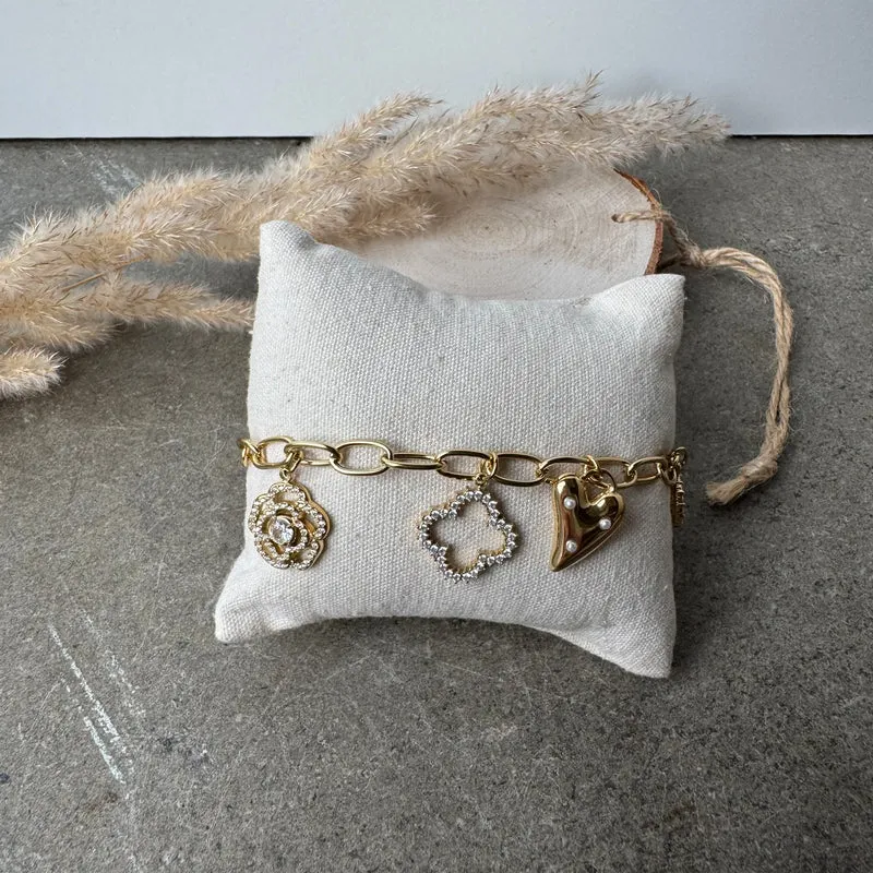 Symbols Strass Armband | Gold