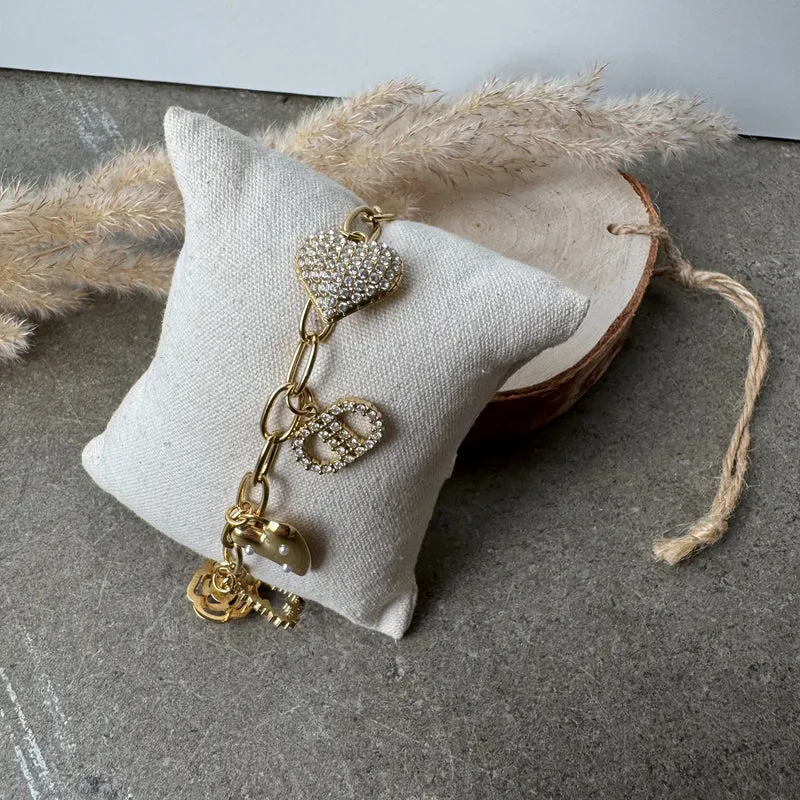 Symbols Strass Armband | Gold