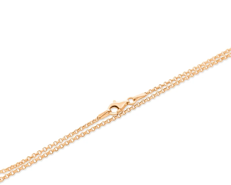 45 cm ERBSENKETTE ROSÈ VERGOLDET 925 Sterling Silber Kette einzelne Halskette Roségold