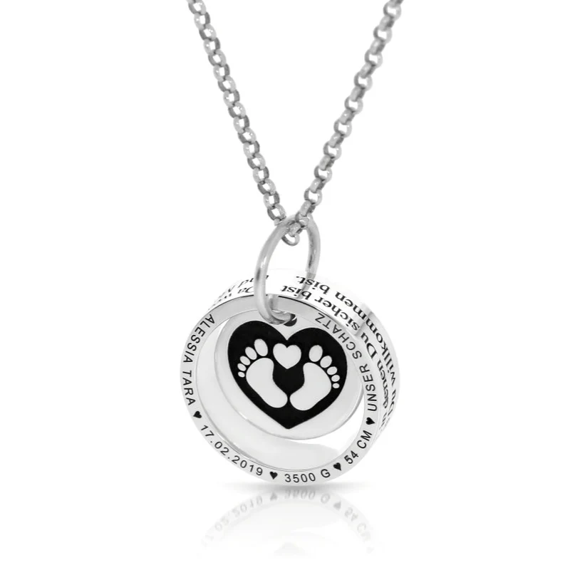 NAMENSKETTE 925 STERLING SILBER GESCHENK ZUR GEBURT HALSKETTE MUTTER MAMA