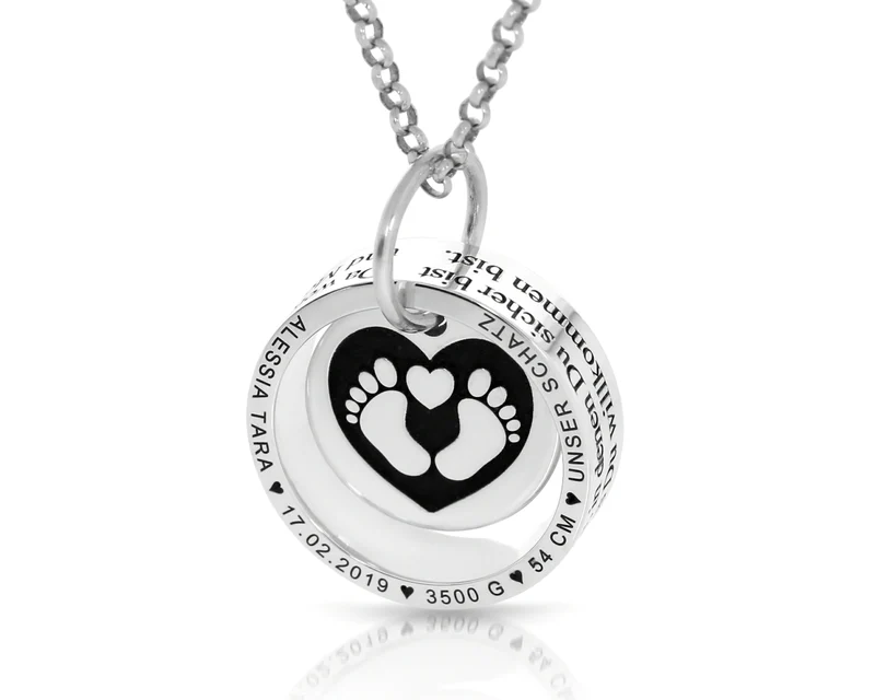 NAMENSKETTE 925 STERLING SILBER GESCHENK ZUR GEBURT HALSKETTE MUTTER MAMA