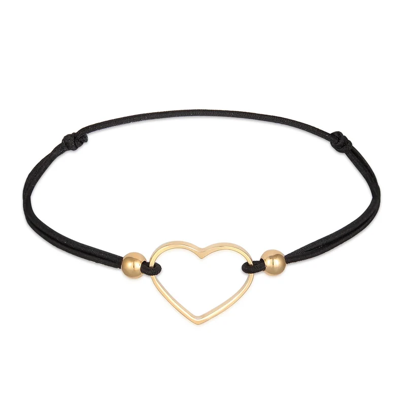 Outline Herz Band Armband & Ohrringe Schmuck Set