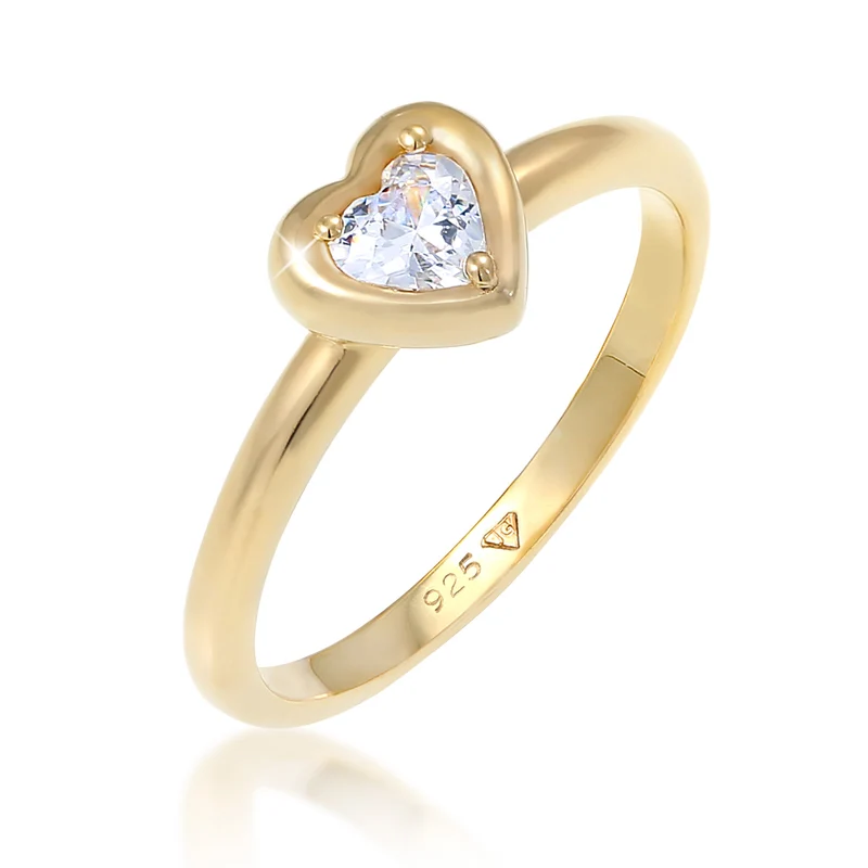 Ring Herz | Zirkonia ( Weiß )