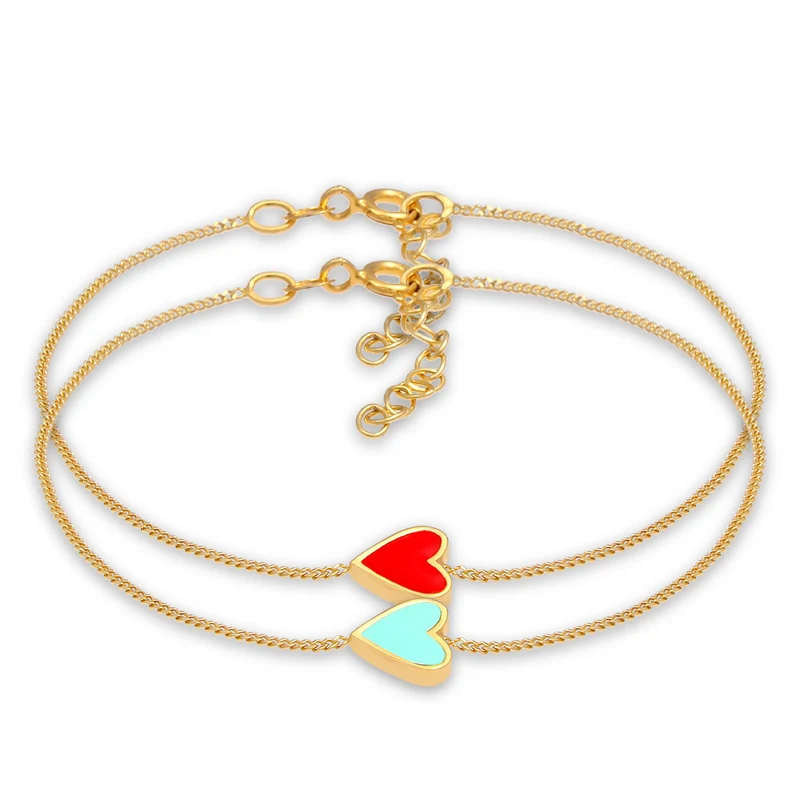 Enamel Herz Armband Schmuck Set