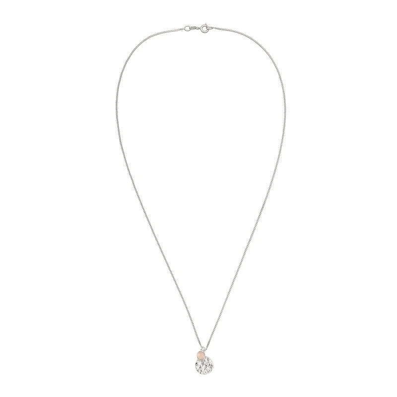 Halskette Plättchen | Opal Pink