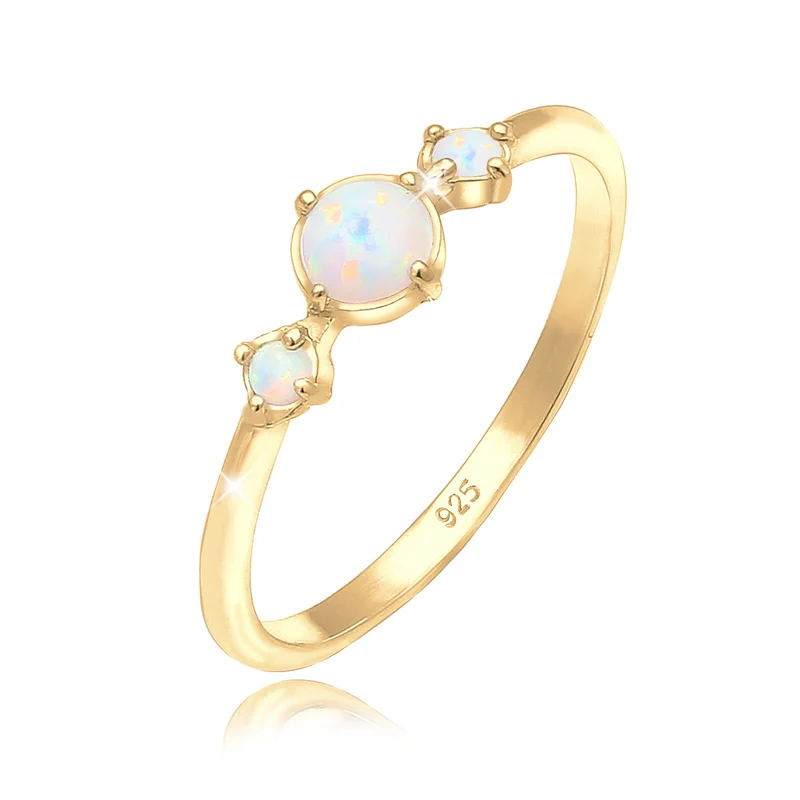 Opal Cuts Halskette & Ring Schmuck Set
