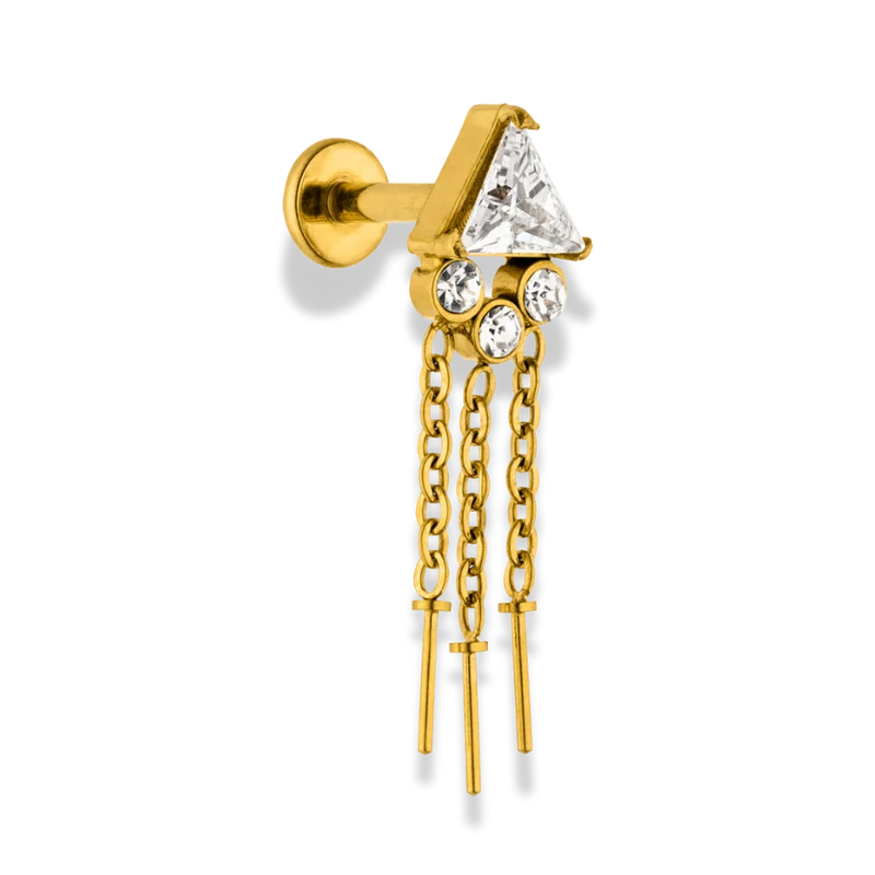 Tangled Pyramid Labret Piercing - Titan