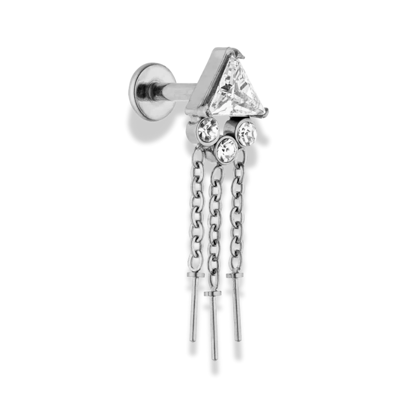 Tangled Pyramid Labret Piercing - Titan