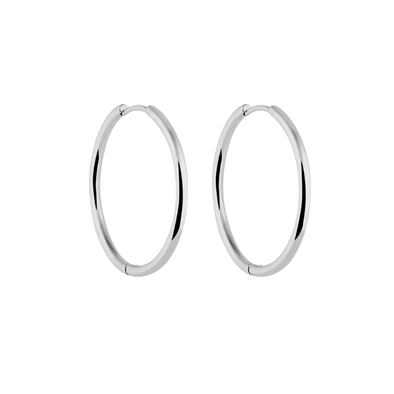 Edelstahl Hoop Ohrringe 14 Karat vergoldet - 26mm