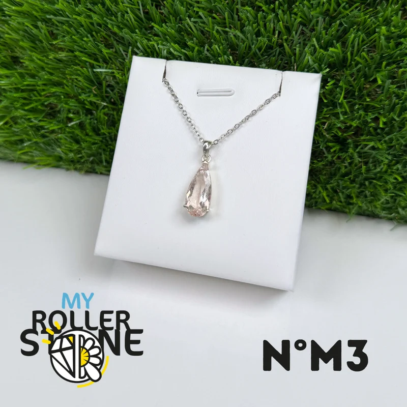Morganit-Anhänger aus 925er Sterlingsilber #M3
