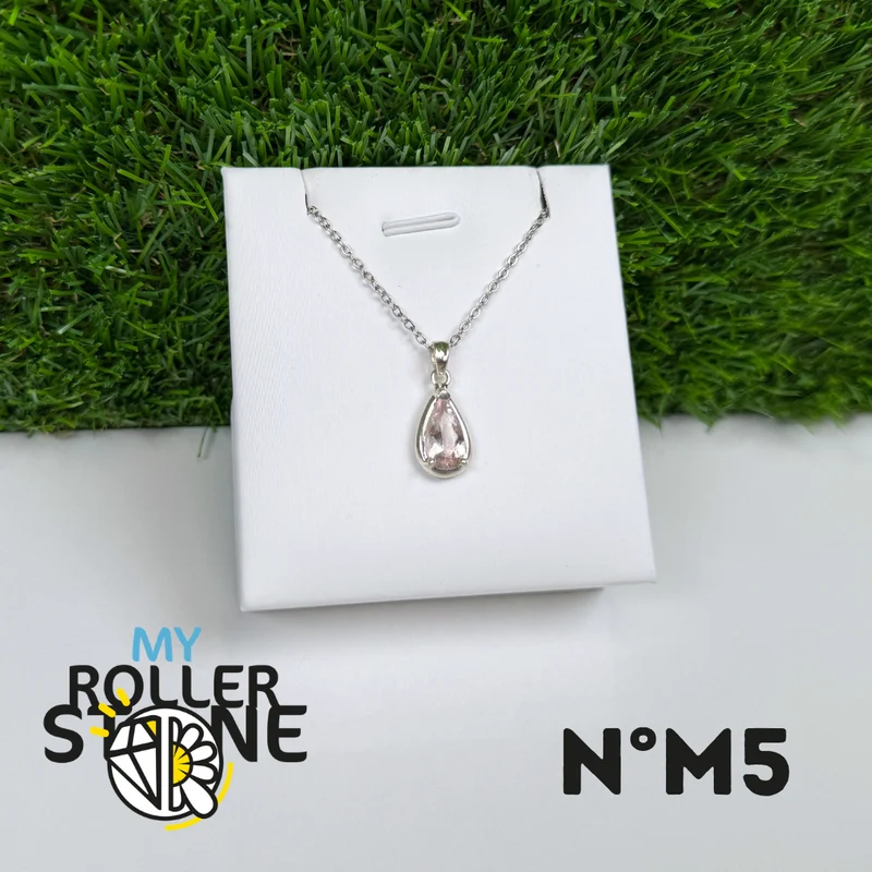 Morganit-Anhänger aus 925er Sterlingsilber #M5