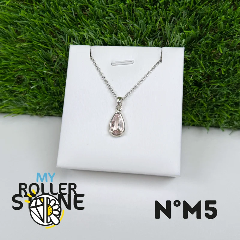 Morganit-Anhänger aus 925er Sterlingsilber #M5