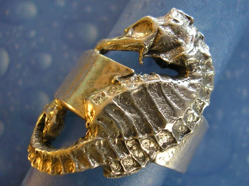 Seepferdchen Silber Ring