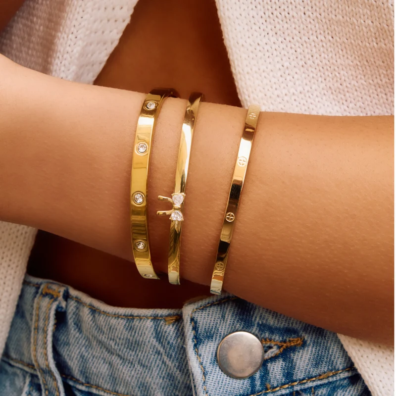 Ribbon Elegance Armreif 14K Vergoldet
