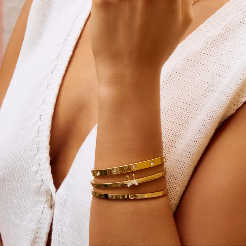 Ribbon Elegance Armreif 14K Vergoldet