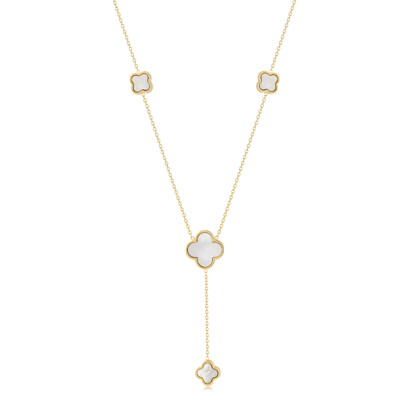 Perlmutt Lucky Leaf 2.0 Kette 14K Vergoldet