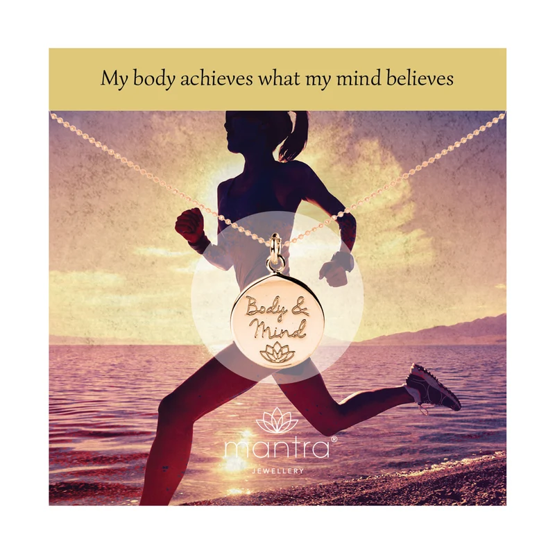 Body & Mind Disc Necklace in Rose Gold