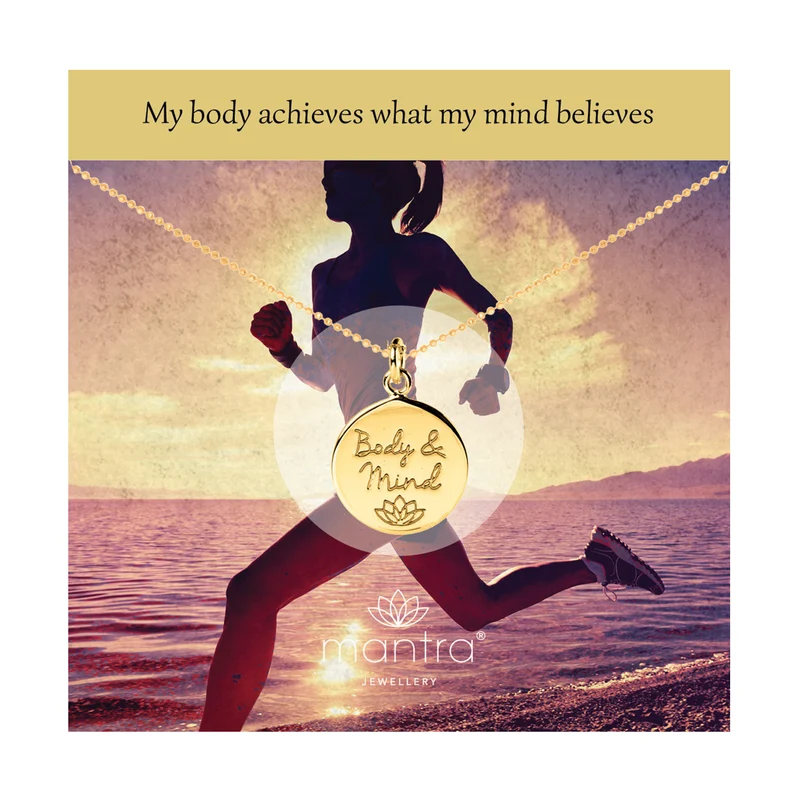 Body & Mind Disc Necklace in Gold
