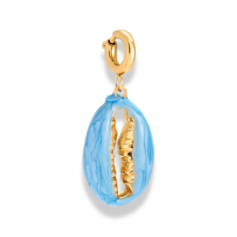 Blue Shell Charm 14K Vergoldet