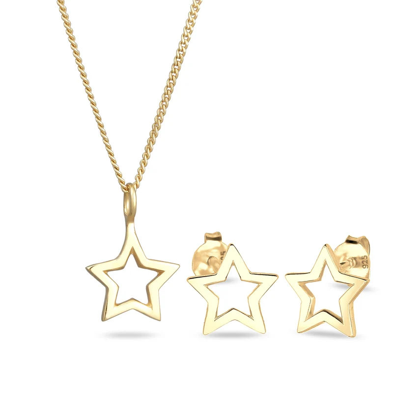 Starline Halskette & Ohrstecker Schmuck Set