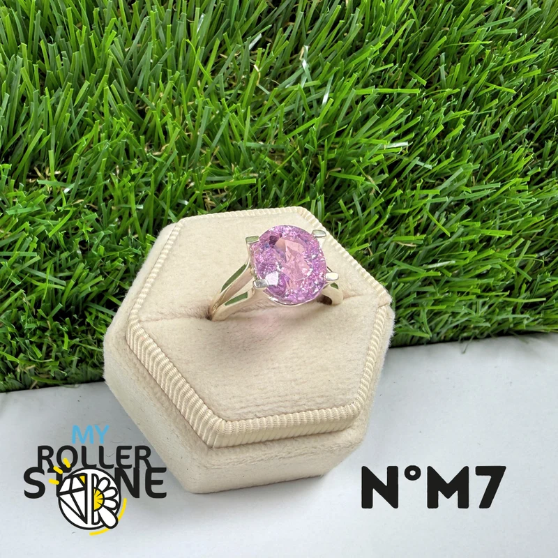Kunzit-Ring in Edelsteinqualität – 925er Sterlingsilber #7