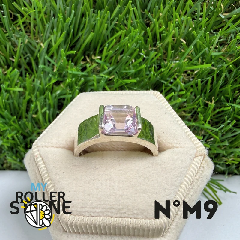 Kunzit-Ring in Edelsteinqualität – 925er Sterlingsilber #9