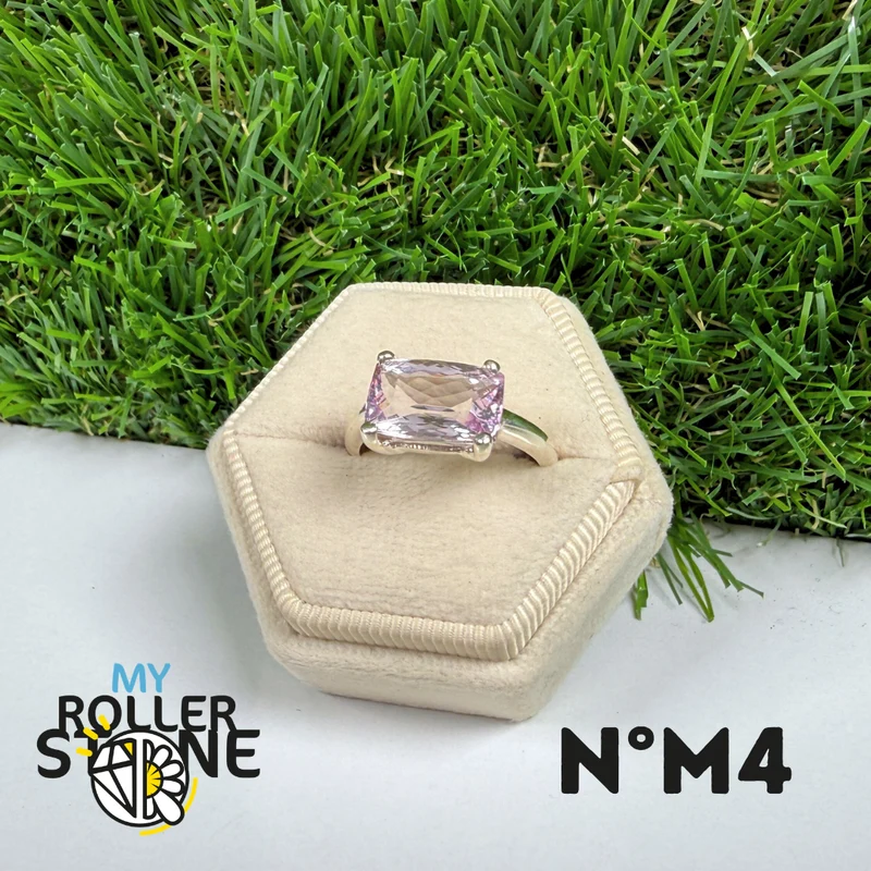 Kunzit-Ring in Edelsteinqualität – 925er Sterlingsilber #4