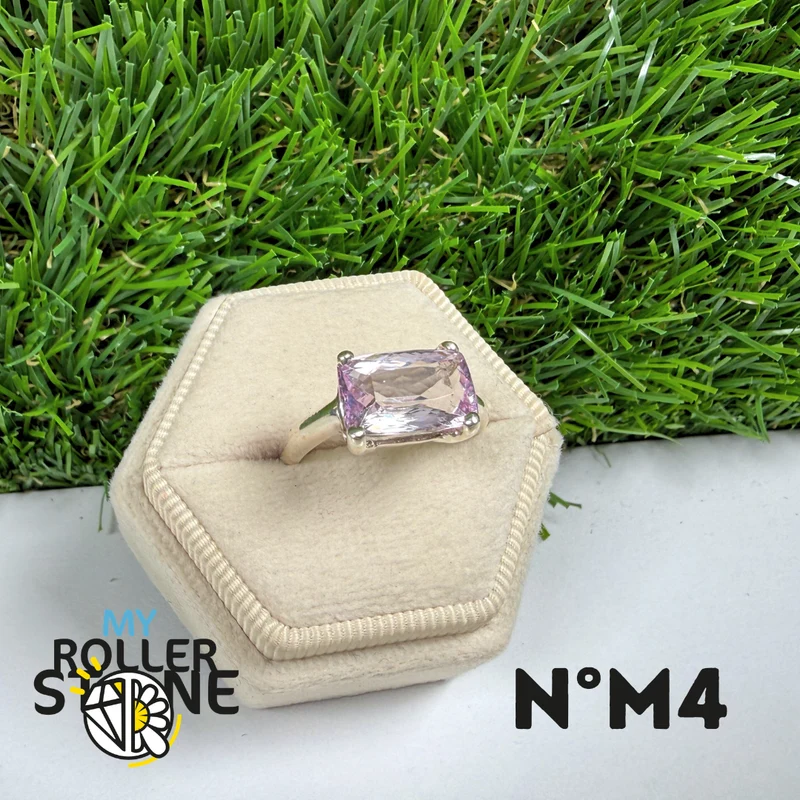 Kunzit-Ring in Edelsteinqualität – 925er Sterlingsilber #4