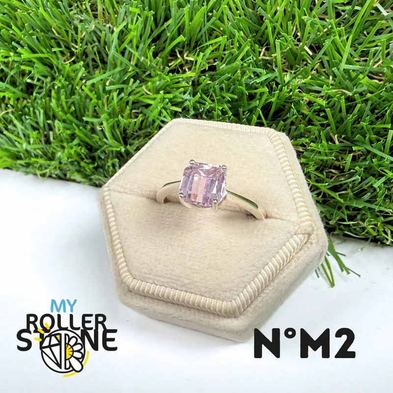 Kunzit-Ring in Edelsteinqualität – 925er Sterlingsilber #2
