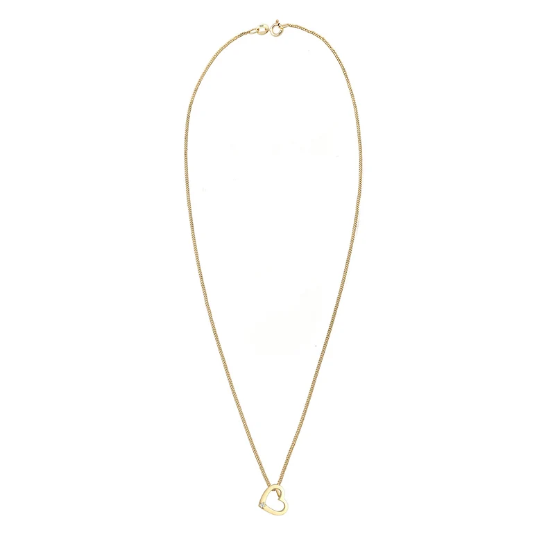 Halskette Herz | Diamant (Weiß, 0,015 ct)