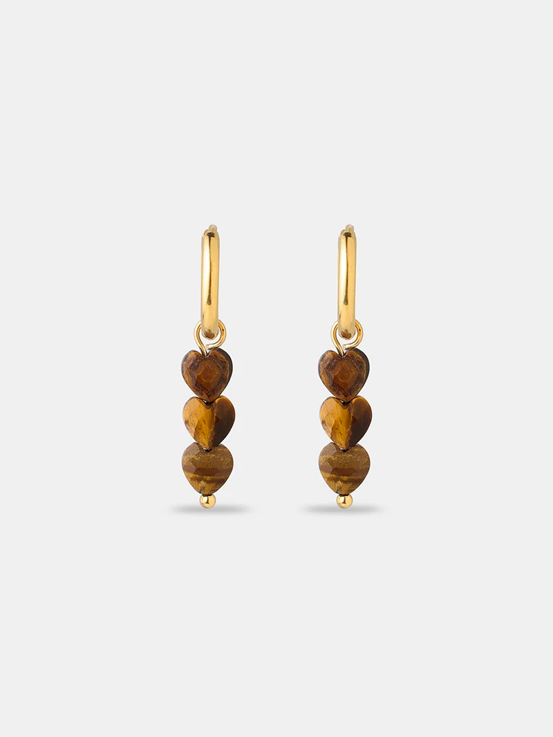 Love Droplets Tiger's Eye Ohrringe