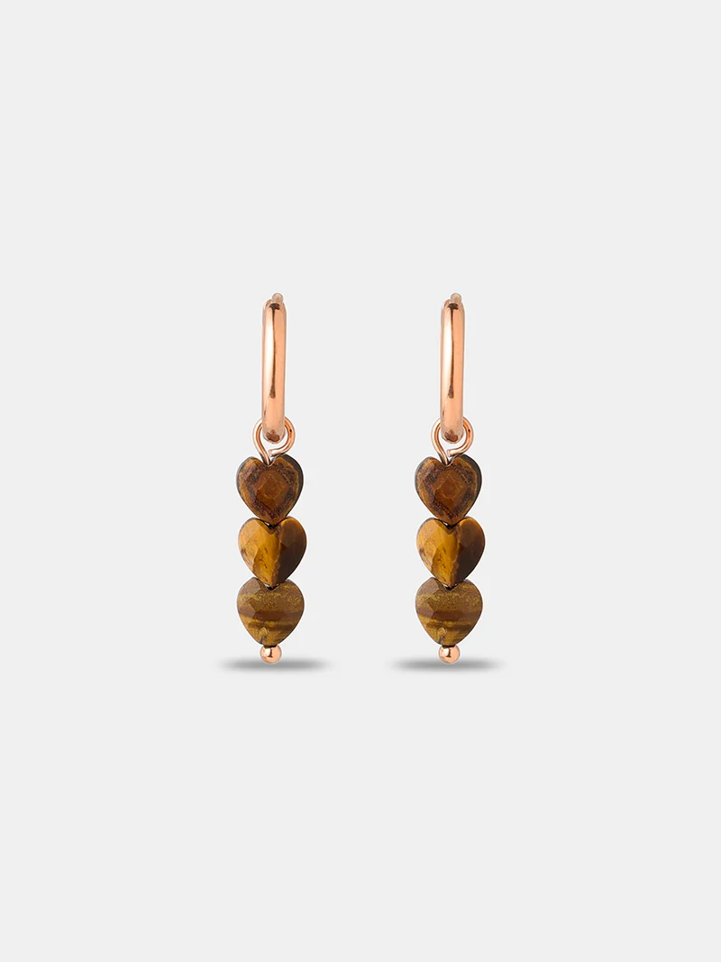 Love Droplets Tiger's Eye Ohrringe