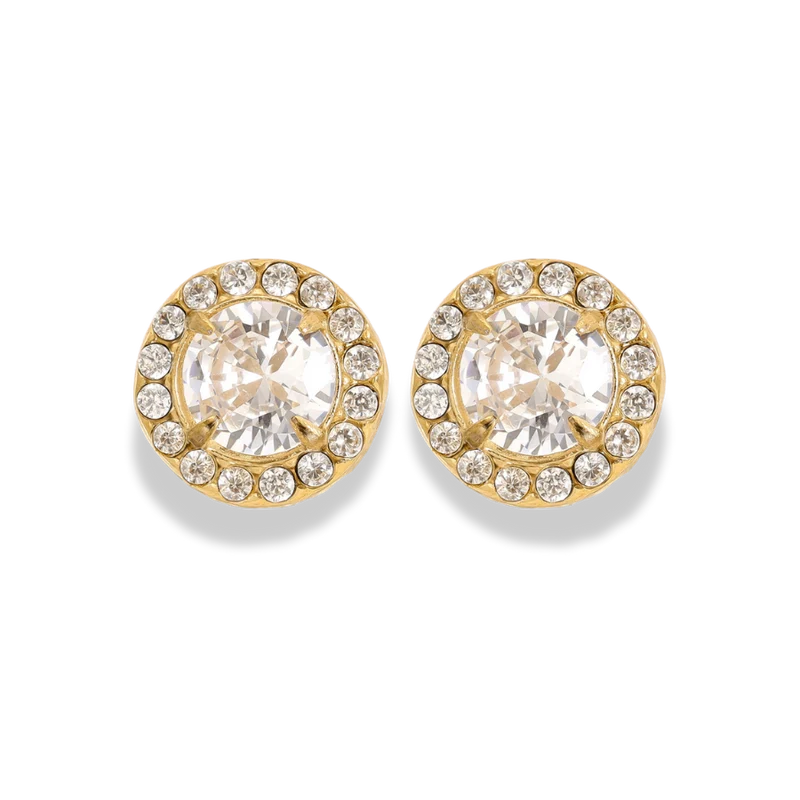 Crystal Elegance Ohrstecker 14K Vergoldet