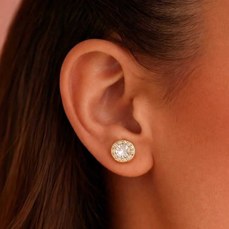 Crystal Elegance Ohrstecker 14K Vergoldet