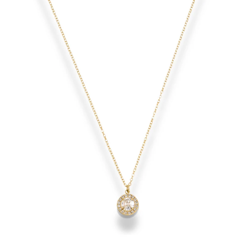 Crystal Elegance Simple Kette 14K Vergoldet