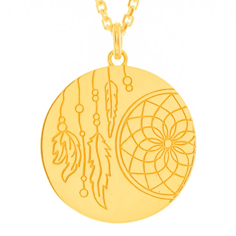 Dreamcatcher myMantra Necklace in Gold, 80cm