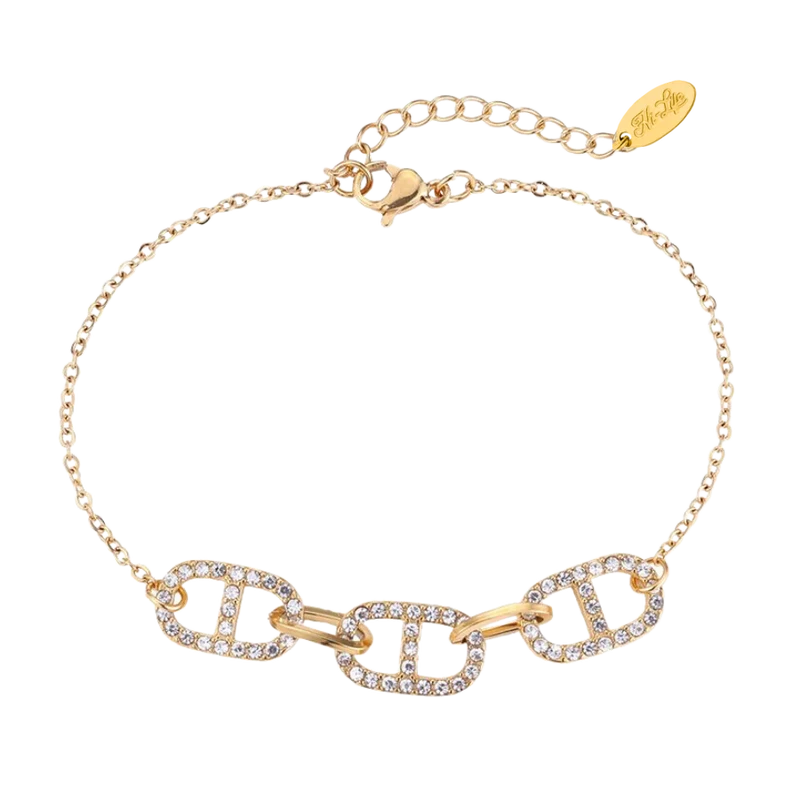 Deluxe Pave Armband 14K Vergoldet